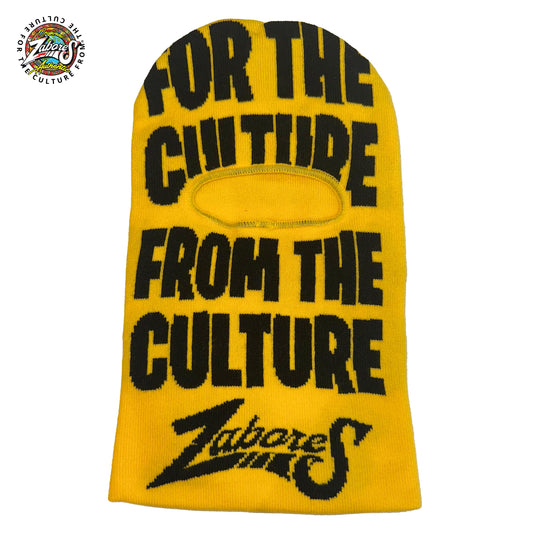 Yellow For the culture  zabores Shiesty Ski Mask